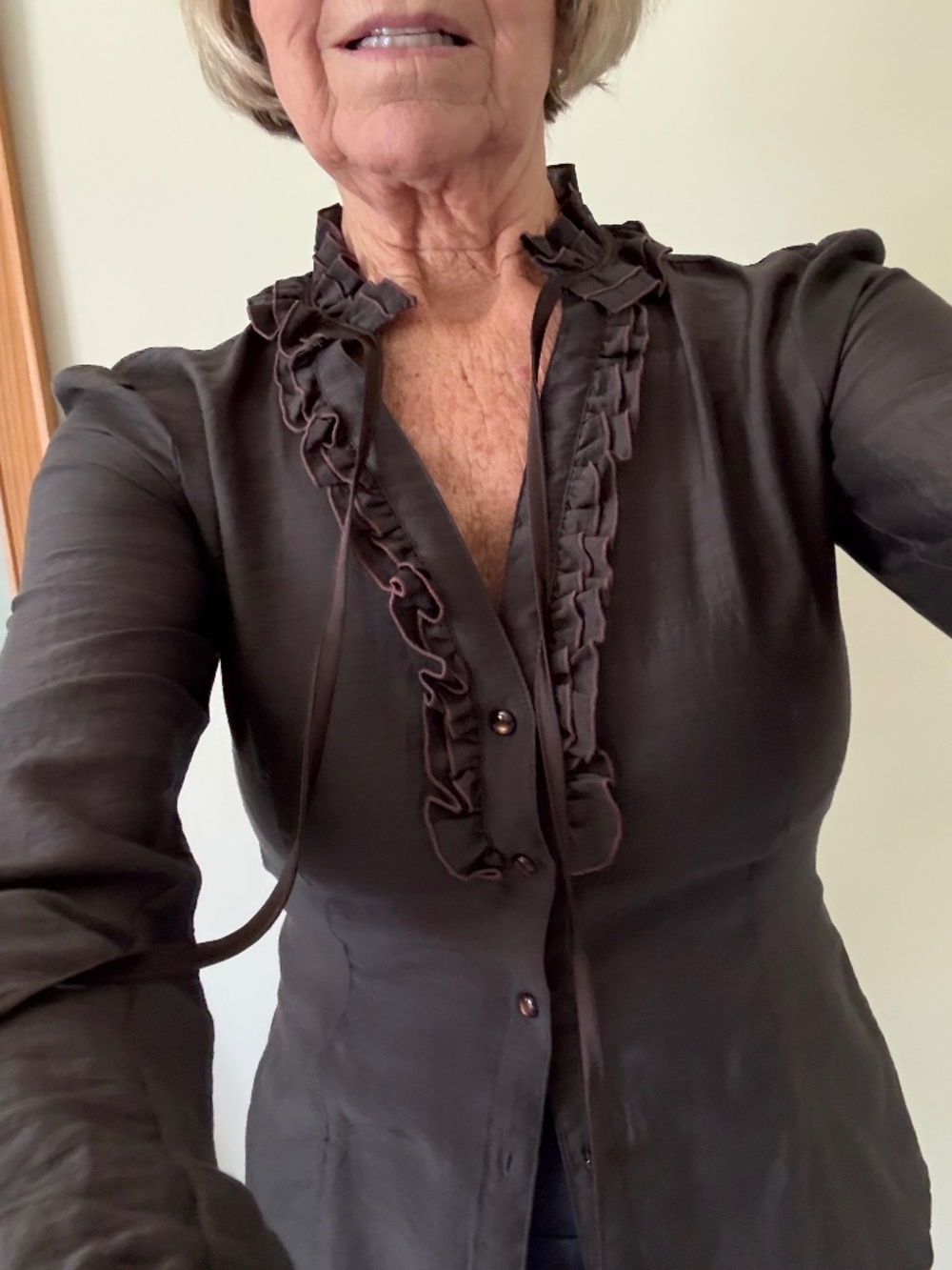 DKNY Jeans Brown Blouse XS